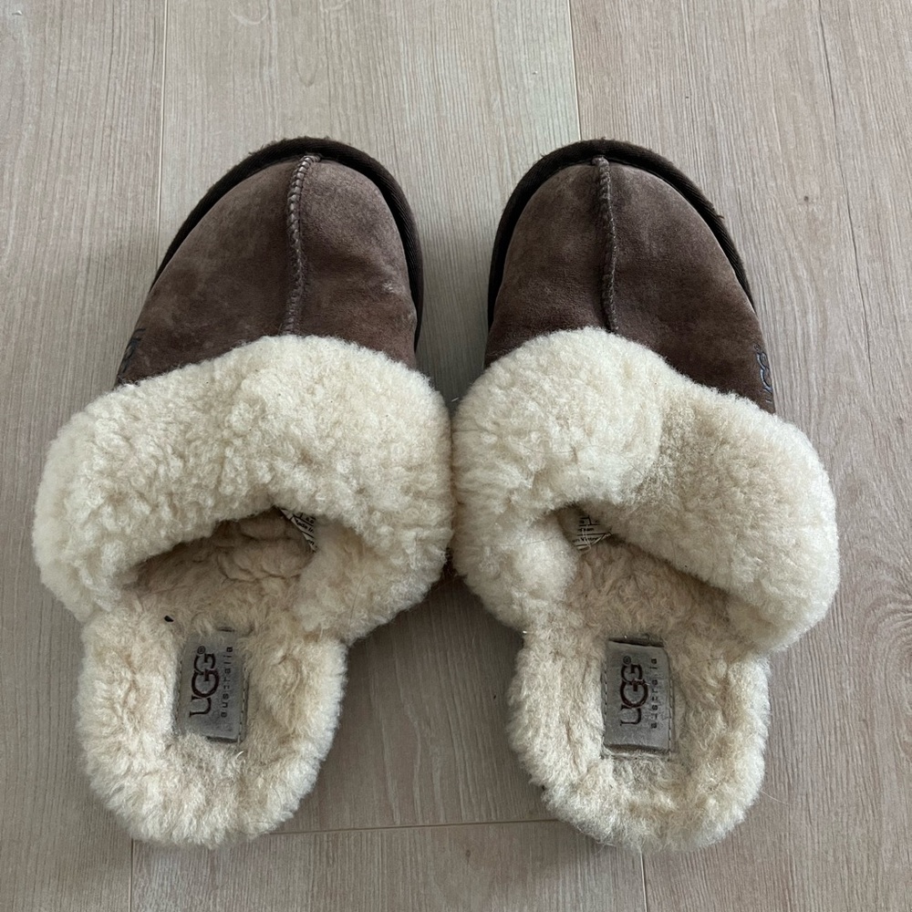UGG Brown and Cream Women's Slippers